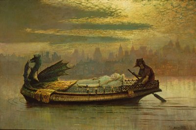 Elaine, 1877 by John Atkinson Grimshaw